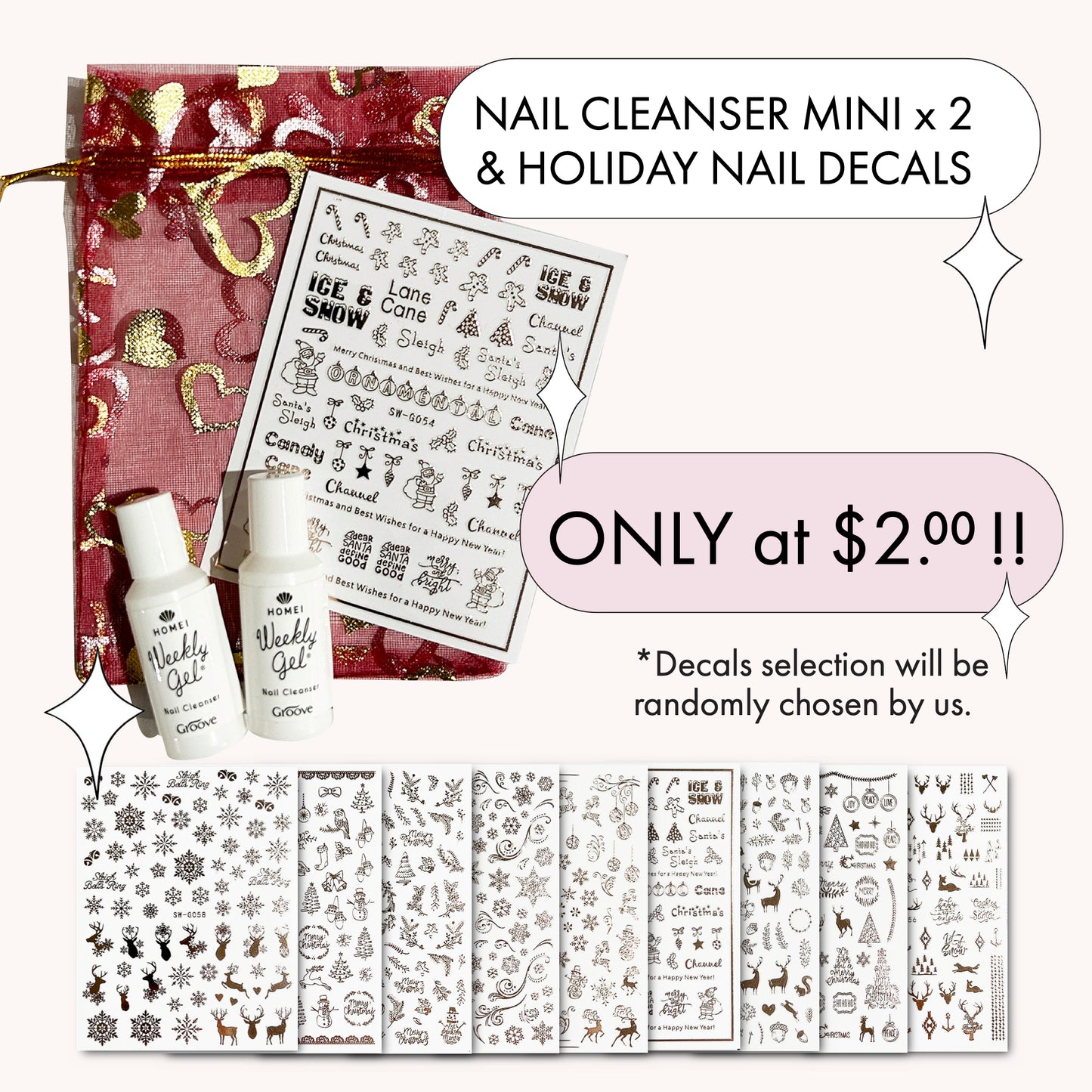 Mini Cleanser Duo & Festive Decals Set