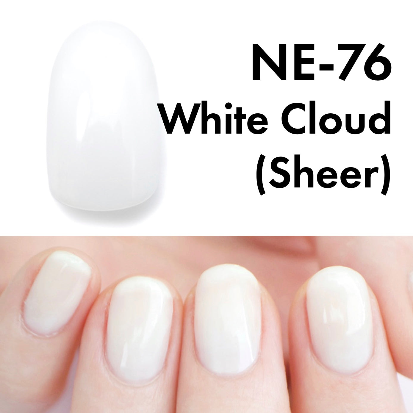 Gel Polish NE-76 "White Clouds"