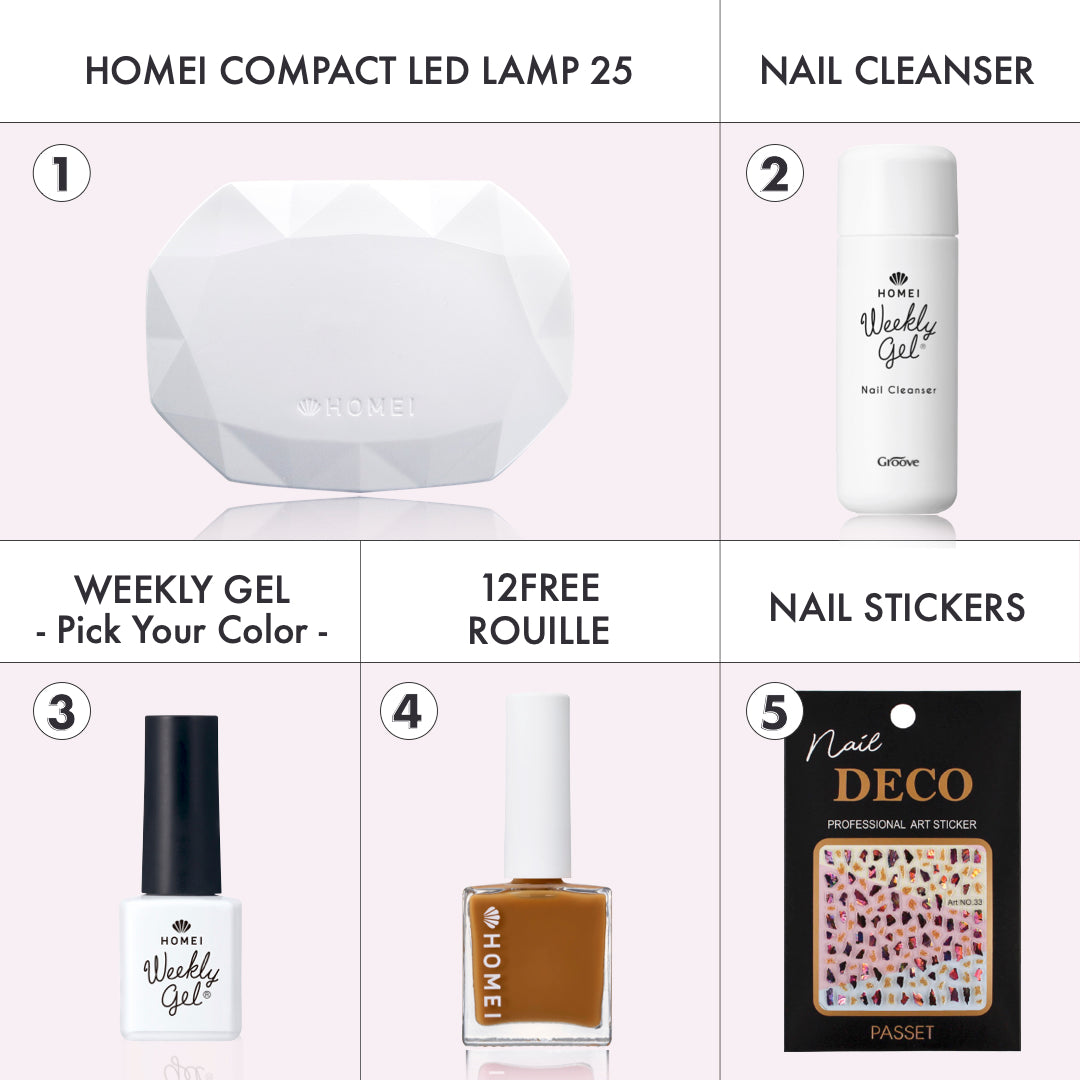 Weekly Gel Starter Kit with LED Lamp 25 - FREE SHIPPING