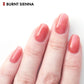 Nail cover hardener nail care polish with elegant pinkish red "Burnt Sienna". Branded by HOMEI Weekly Gel. Free from 12 harsh ingredients so we name this 12FREE.