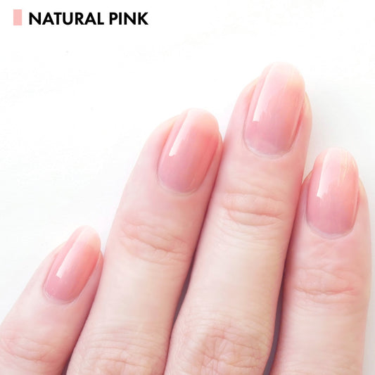 Nail cover hardener nail care polish with naturally healthy color "Natural Pink". Branded by HOMEI Weekly Gel. Free from 12 harsh ingredients so we name this 12FREE.