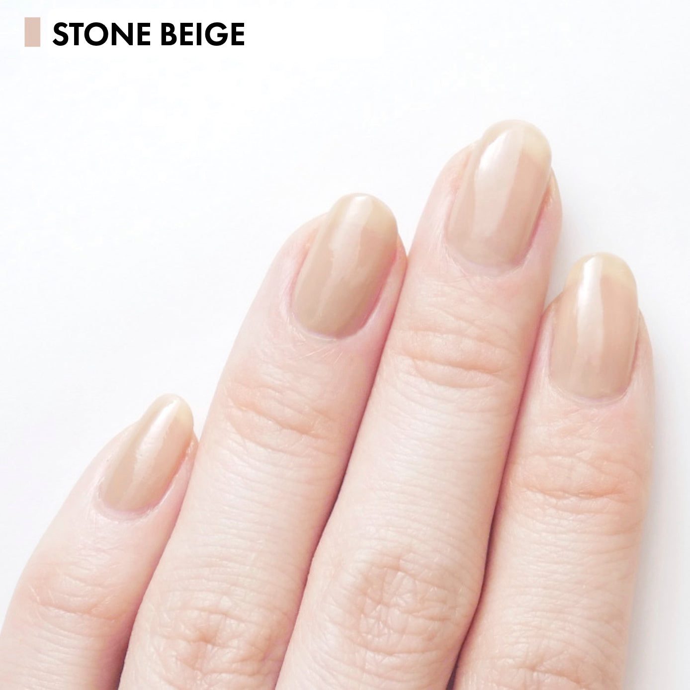 Nail cover hardener nail care polish with stylish nude color "Stone Beige". Branded by HOMEI Weekly Gel. Free from 12 harsh ingredients so we name this 12FREE.