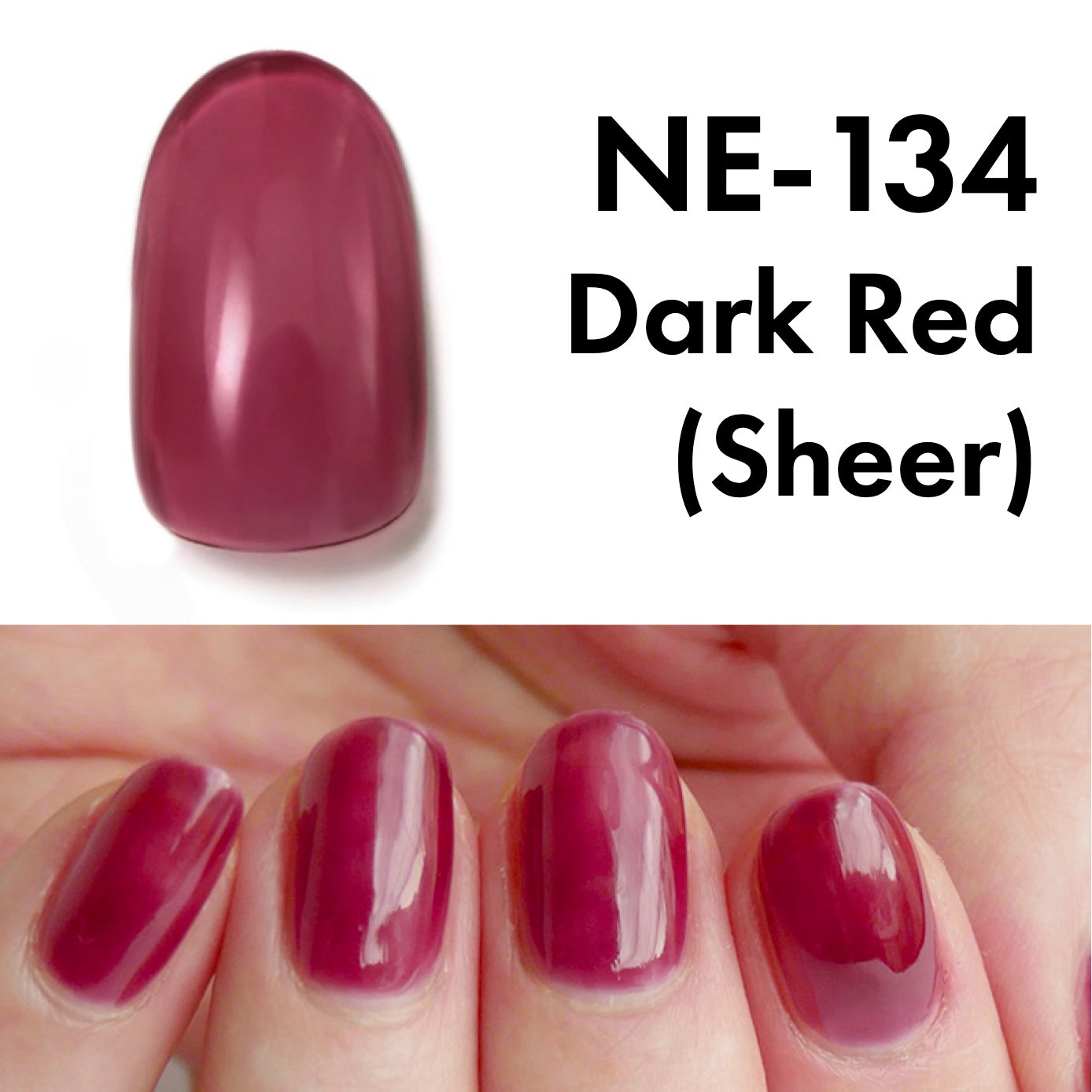 Gel Polish NE-134 "Dark Red"