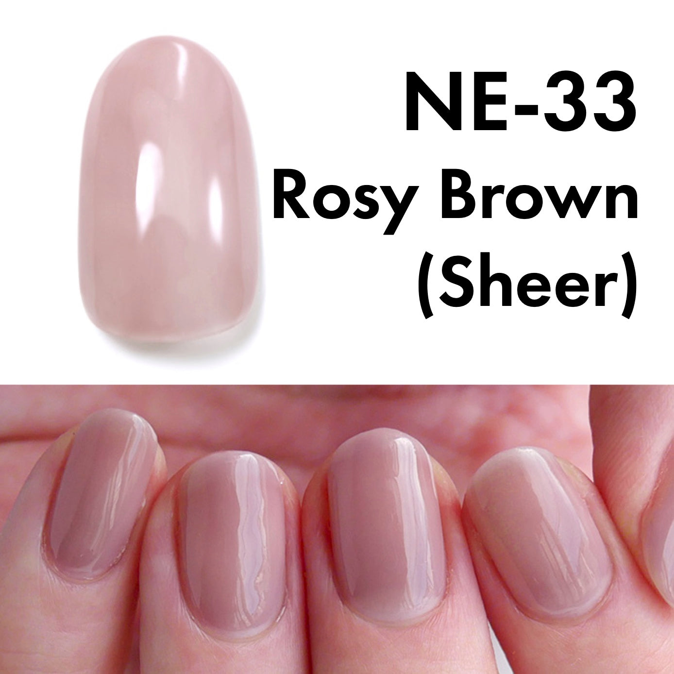 Gel Polish NE-33 "Rosy Brown"