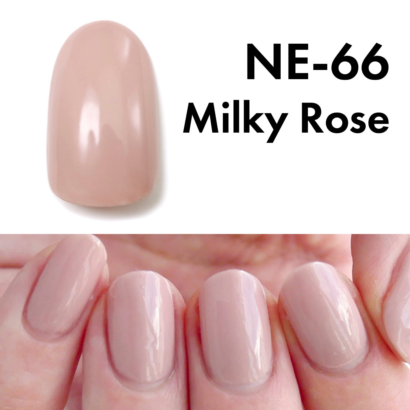 Gel Polish NE-66 "Milky Rose"