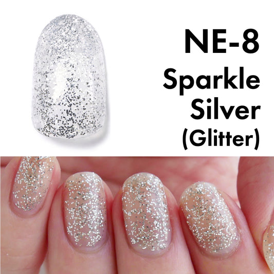 Gel Polish NE-8 "Sparkle Silver"