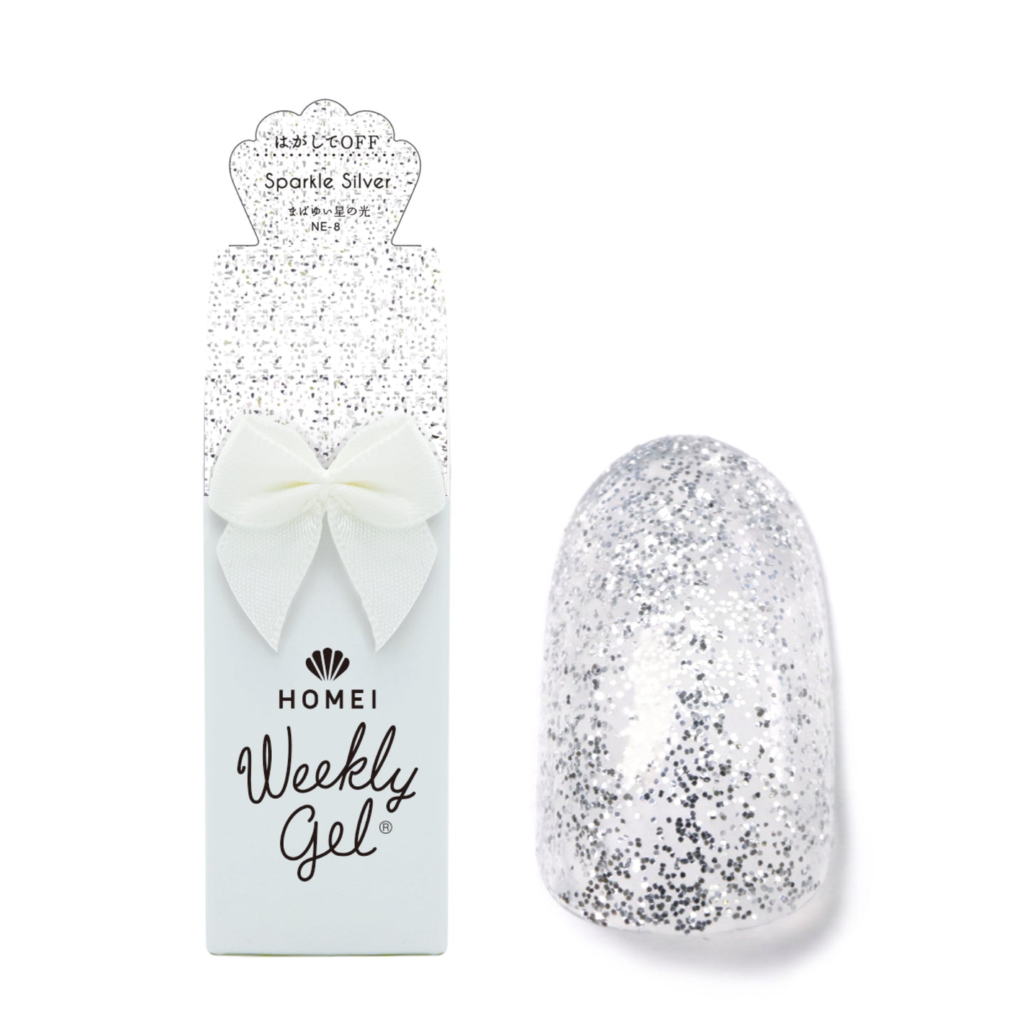 Gel Polish NE-8 "Sparkle Silver"